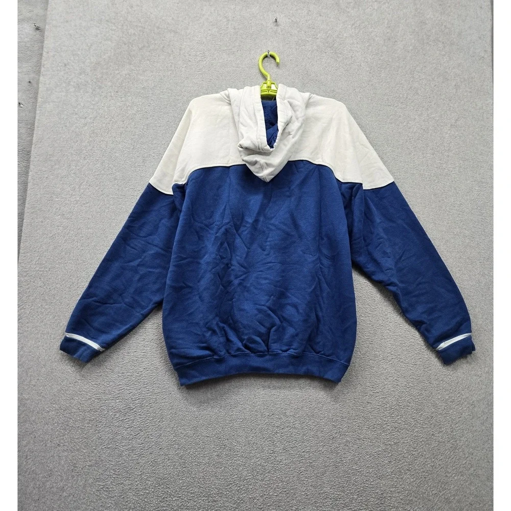 Indianapolis Colts Men Hoodie M Blue Embroidered Logo Colorblock Fleece READ